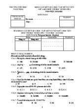 Đề khảo sát kết quả học tập rèn luyện giữa ki I đối với học sinh Lớp 4 môn Toán - Năm học 2020-2021 (Có đáp án)
